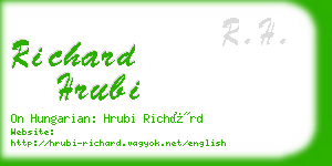 richard hrubi business card